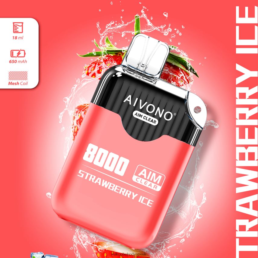 Aivono AIM CLEAR 8000 jahodový ľad - 2J004B205 Vape Velkoobchod