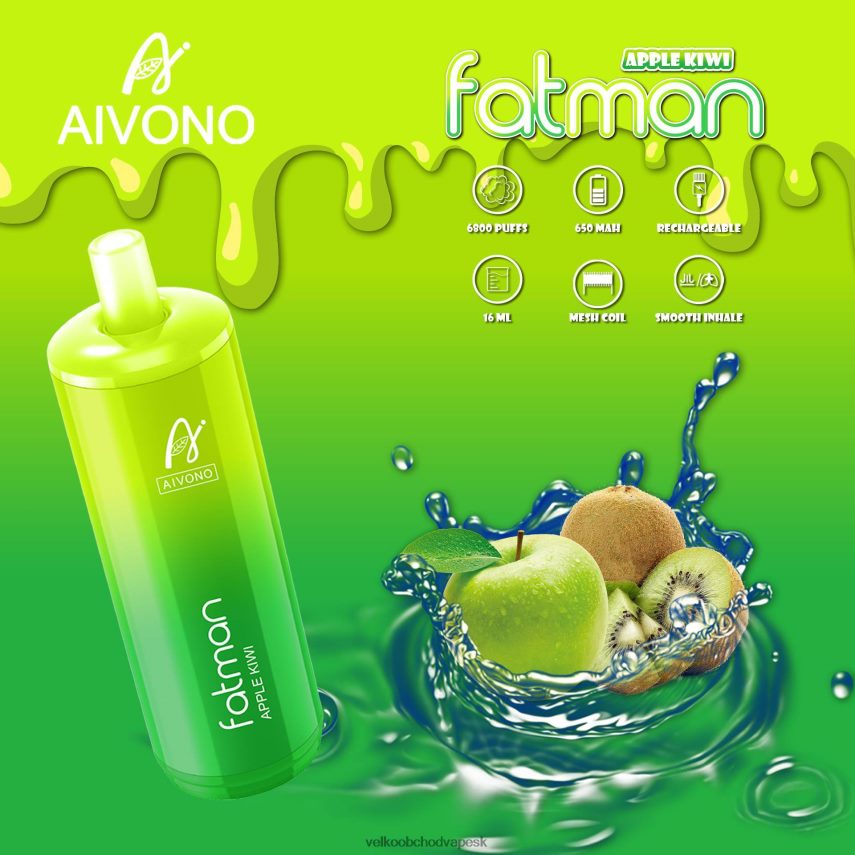 Aivono FATMAN 6800 jablkové kiwi - 2J004B31 Vape Jednorazove