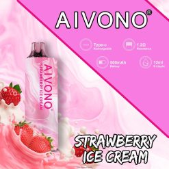 Aivono AIM GUN 7000 jahodová zmrzlina - 2J004B105 Vape E Cigareta