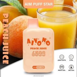 Aivono AIM PUFF STAR 6500 broskyňová šťava - 2J004B289 Vape Velkoobchod
