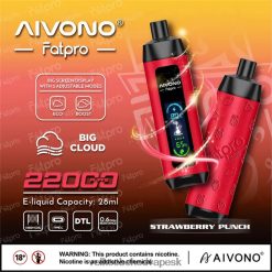 Aivono Fatpro 22 000 jahodový punč - 2J004B8 Veľkoobchod Vape SK