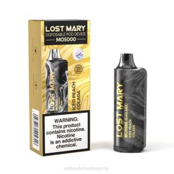 E Cigareta Bez Nikotinu RHNN345 | LOST MARY MO5000 ľadová broskyňová colada čierne zlato 10ml