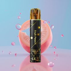 JNR Black&Golden 800 Puffs Disposable Vape Broskyňa 550mAh 2ml 2%