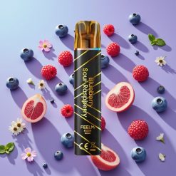 JNR Black&Golden 800 Puffs Disposable Vape Čučoriedka Kyslá Malina, 550mAh, 2ml, TPD