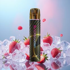 JNR Black&Golden 800 Puffs Jednorázová Vape Jahodový ľad, 550mAh, 2ml