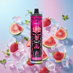 JNR Calavera 11000 Puffs Jednorázová E-Cigareta Jahoda Vodný Melón Ľad 21ml 1.0ohm