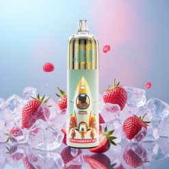 JNR Rocket-X 12400 Puf Disposable Vape Jahoda Ľad s Nastaviteľným Prúdom Vzduchu, RGB, 850mAh