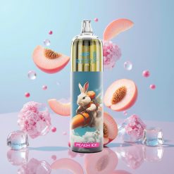 JNR Rocket-X 12400 Puffs Disposable Vape Broskyňový ľad, Adjustable Airflow, RGB, 1.2ohm Mesh Coil