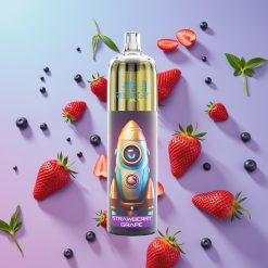 JNR Rocket-X 12400 Puffs Disposable Vape Jahoda Hrozno, 25ml, Typ-C, RGB