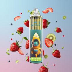 JNR Rocket-X 12400 Puffs Jednorazová E-cigareta Jahoda-Kívi, 25ml, 850mAh, RGB