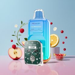 JNR VapeWatch 30000 Puffs kyslé jablko s ľadom, 19mL, 5% nikotínu, Dual Mesh Coil