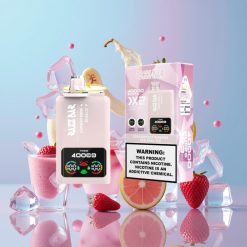 Razz Bar 40000 Puffs Disposable Vape JAHODA BANÁN & RED BULL ICE 40000 Puffs 1.0Ω×2 Mesh Coil Type-C