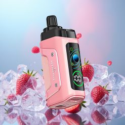 Razz Bar 45000 Puffs Disposable Vape Jahoda Ľadová, 1.0 Ohm Mesh Coil, Typ-C