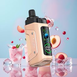 Razz Bar 45000 Puffs Disposable Vape Šťavnatá Broskyňa Ľadová, 1.0 Ohm Mesh Coil, Typ-C