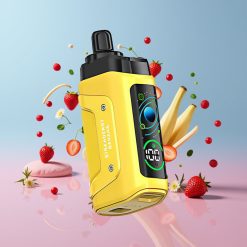 Razz Bar 45000 Puffs Jednorázová E-cigareta Jahoda Banán 1.0 Ohm Mesh, Typ-C