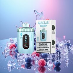 Razz Bar 50K Puffs Disposable Vape Čučoriedkový ľad 50000 Puffs 1.0 Ohm Mesh Coil 650mAh