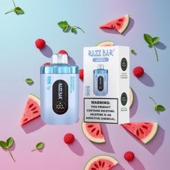 Razz Bar 50K Puffs Disposable Vape Malina Vodný melón 50K Puffs 1.0 Ohm Mesh 2% Nicotine