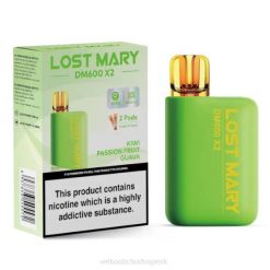 Vape Jednorázové Bez Nikotinu RHNN473 | LOST MARY DM600 X2 kiwi mučenka guava
